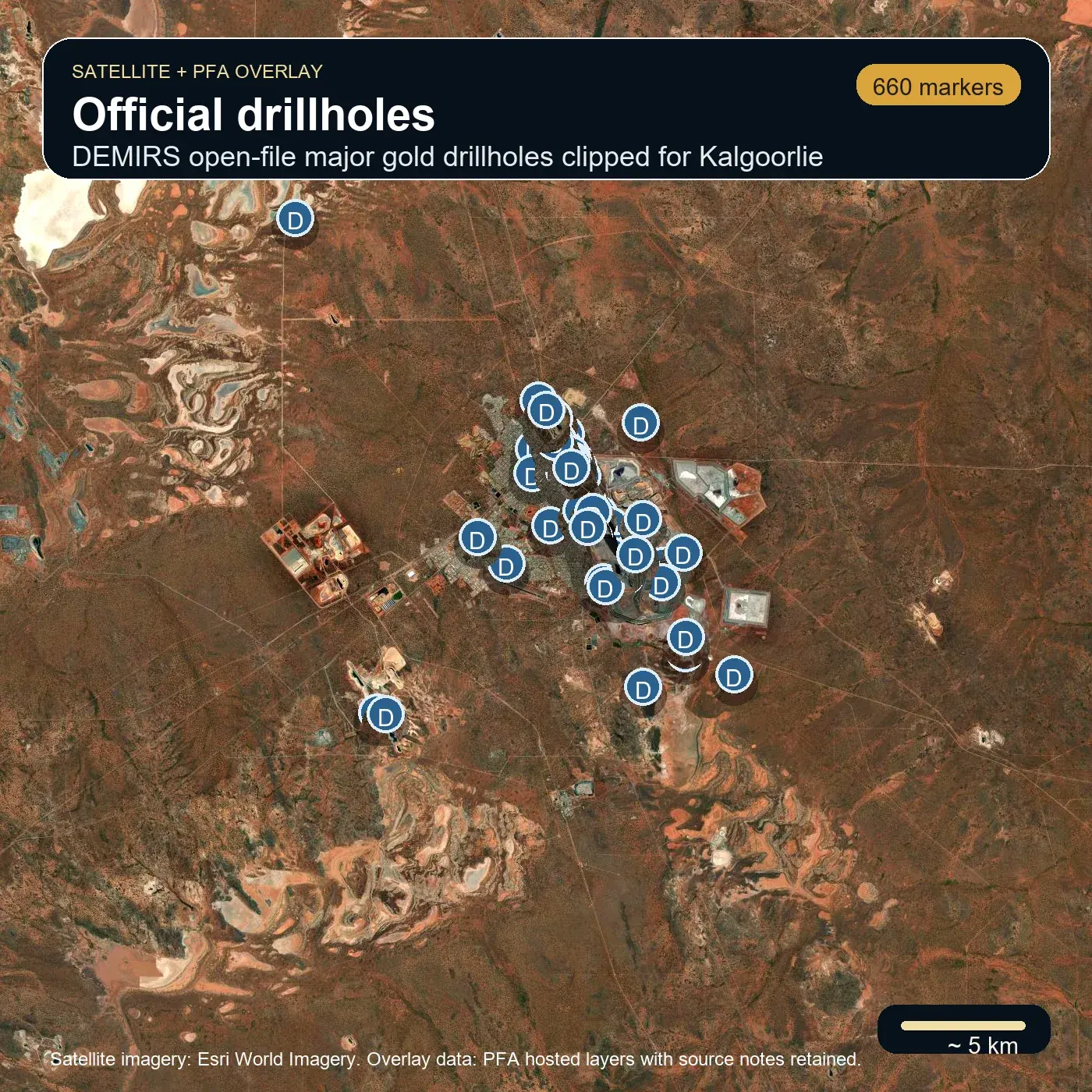 Official open-file drillholes PFA overlay screenshot