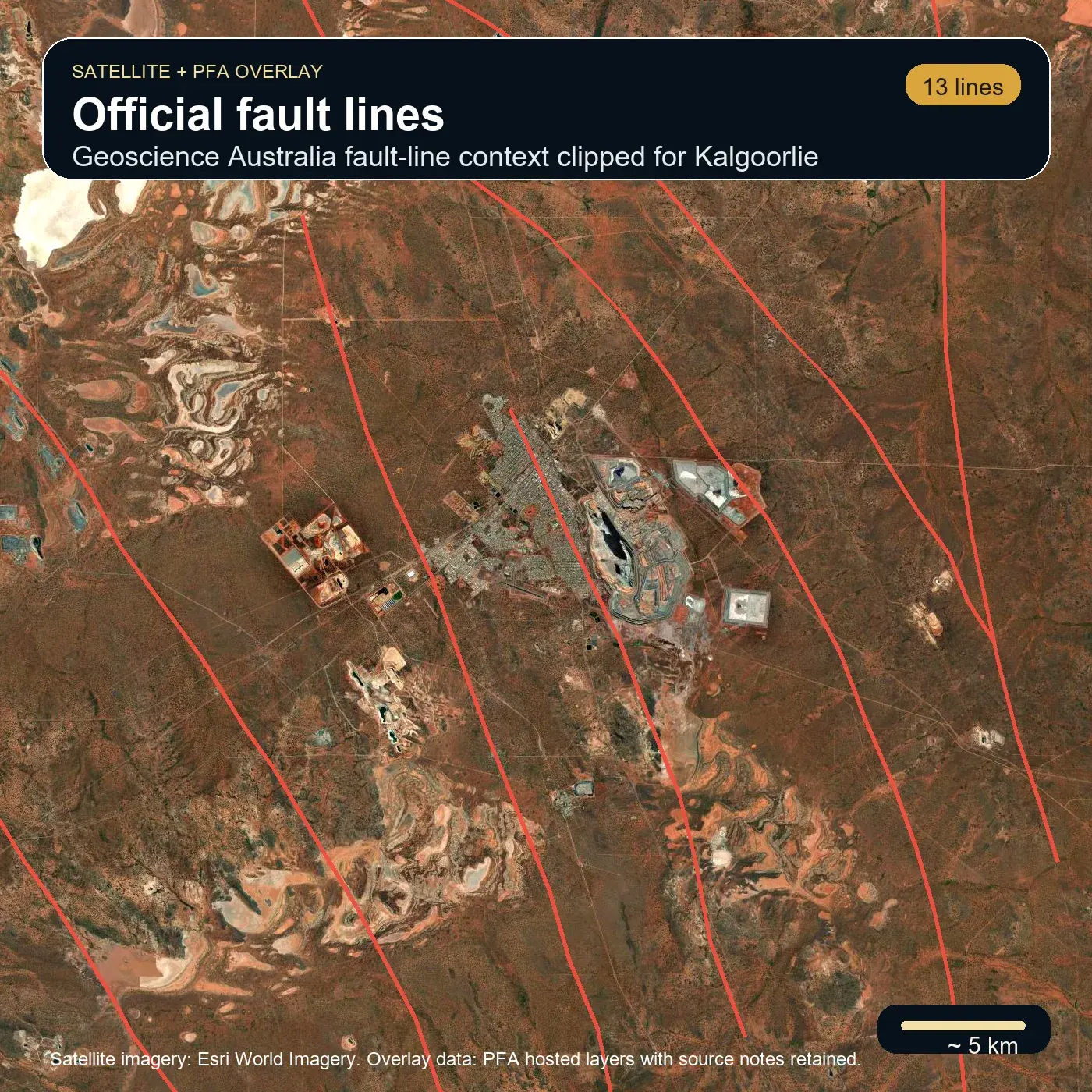 Fault lines without licence guesswork PFA overlay screenshot